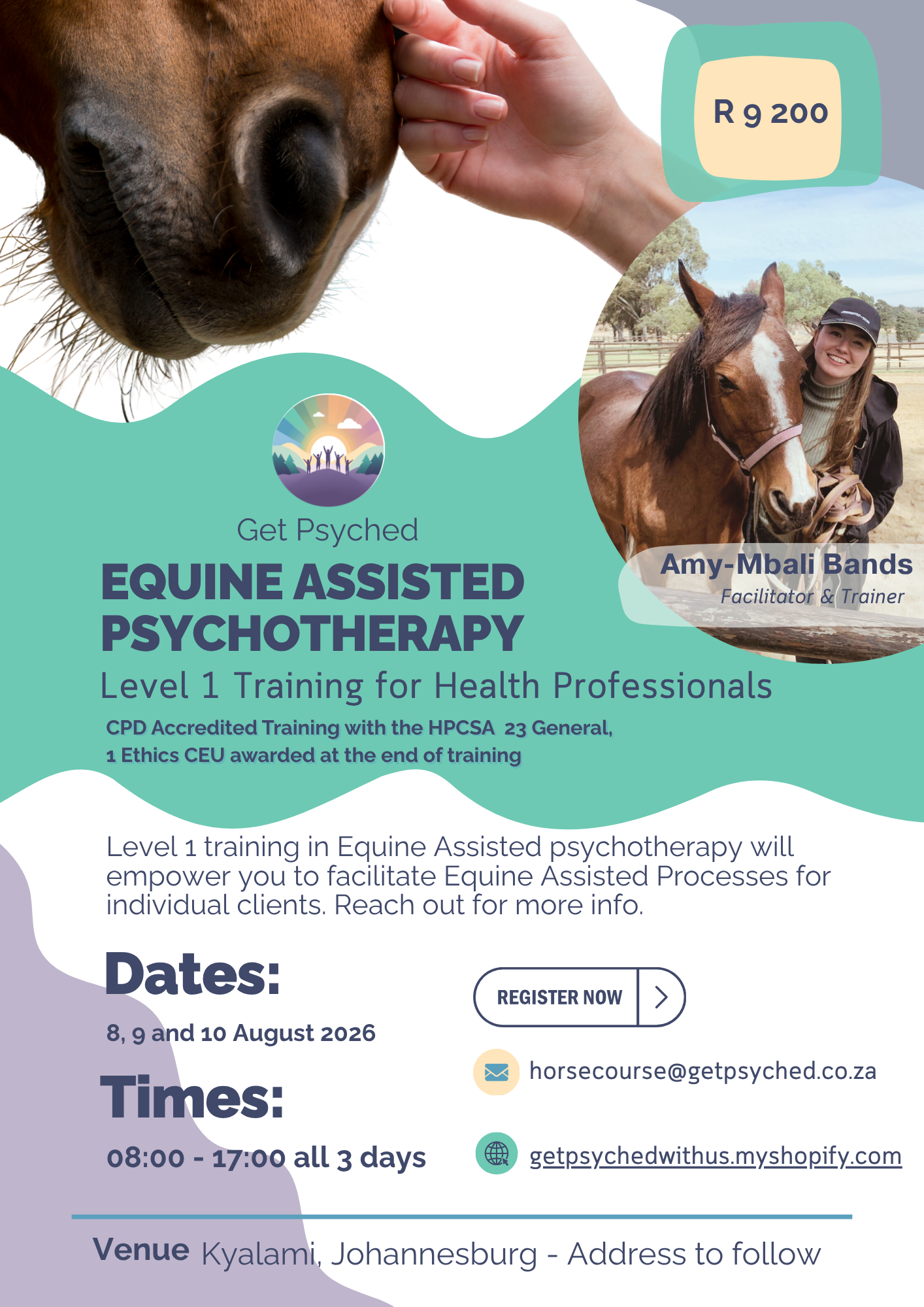 Interactional Approach to Equine Assisted Psychotherapy Level 1 | For Health Professionals (August)