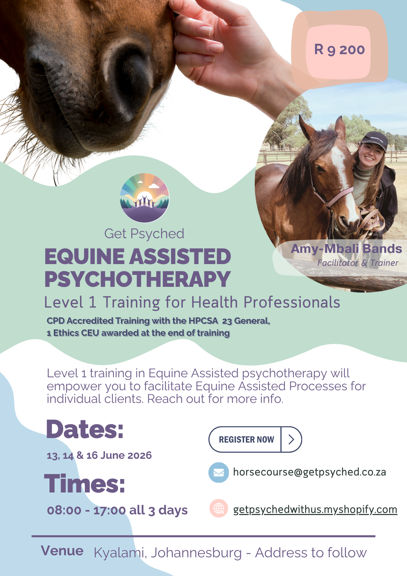 Interactional Approach to Equine Assisted Psychotherapy Level 1 | For Health Professionals (June)